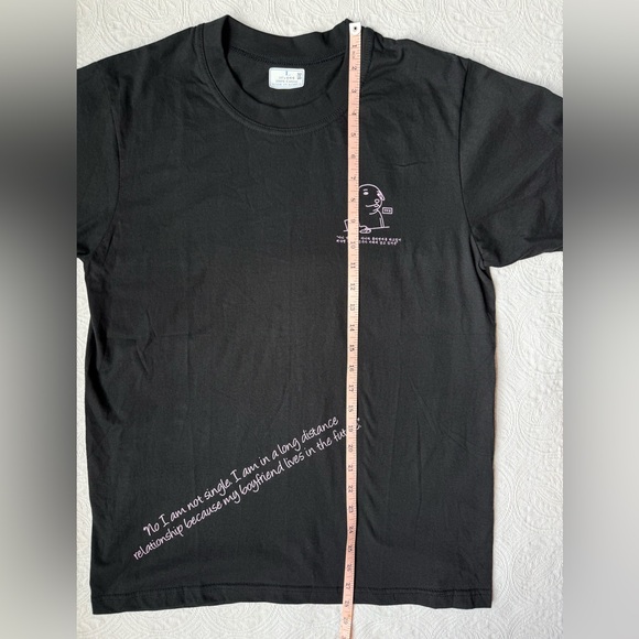 Korean Meme Graphic Tee Funny Long Distance Relationship Joke Shirt Dog Comic L - Picture 8 of 8